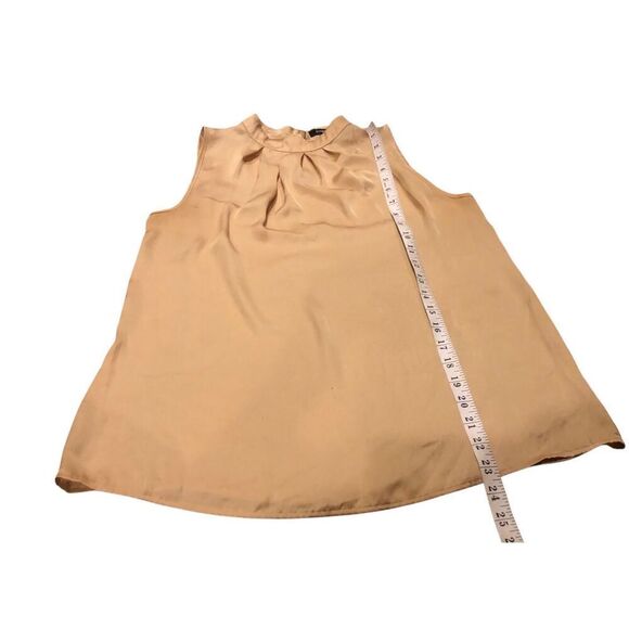 Elementz gold sateen high collar sleeveless blouse size M - Picture 8 of 12